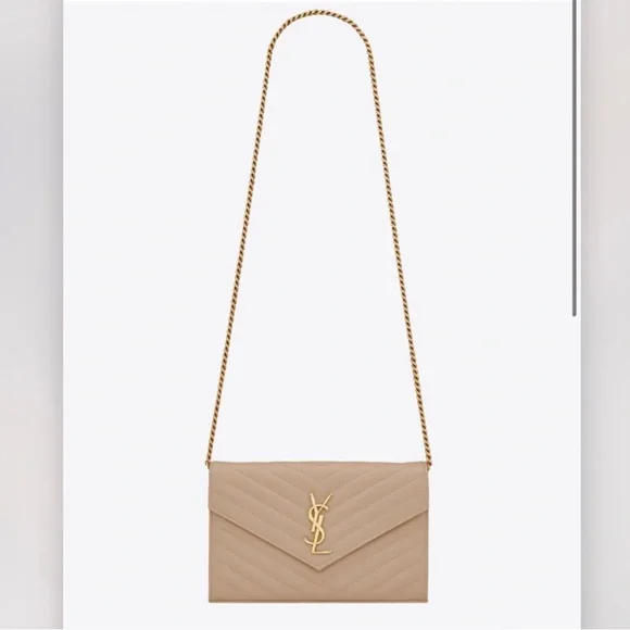 NWT Saint Laurent Large Cassandre Chain Wallet - Picture 12 of 13